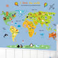Map stickers cute cartoon room kindergarten children's room stickers wall stickers