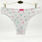 Fashion 6 pcs/lot Printed Sexy low Waist Briefs white Panties Cotton  Women's Underwear