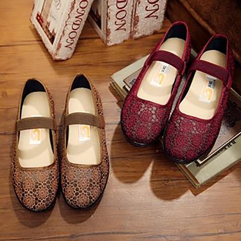 Middle-aged Elderly Old Beijing Cloth Shoes Summer Women's Net Shoes Non-slip Soft Bottom Breathable Old Lady Shoes Mother-in-law Shoes Mother Shoes