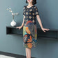 Summer Dress Plus Size Over The Knee Length Printed Straight Dress Women's Clothing