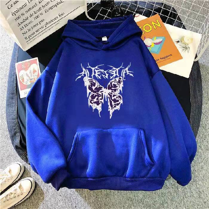 Fashion Women's Casual Long Sleeve Hooded Printed Ladies Sweatshirt Tops