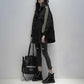 Cotton Mid-length Winter Section Korean BF Wind Tooling Hooded Parka Jacket Casual Simple Top