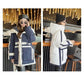 Men's and Women's Down Jackets Wear Color-blocking Loose Mid-length Design Coat