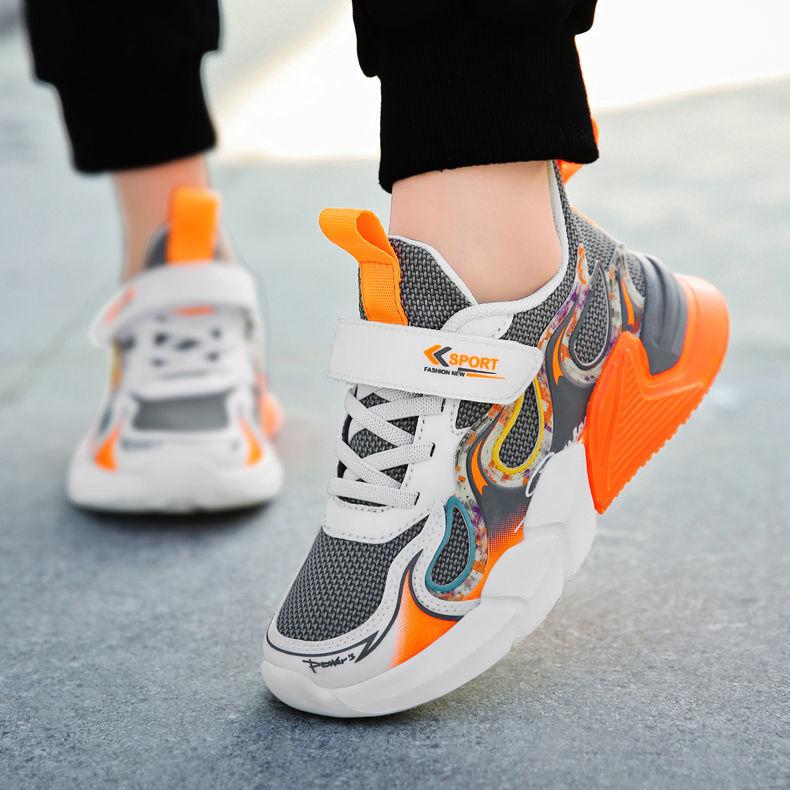 Children's Light Casual Mesh Shoes Boys' Soft Sole Non-slip Running Shoes Waterproof Outdoor Walking Sneakers