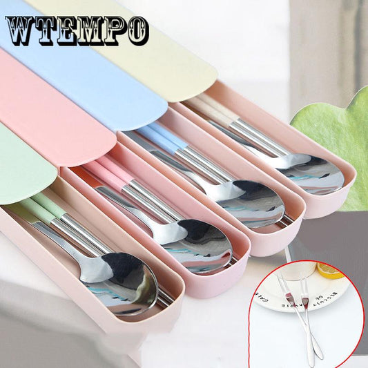 Brand Chopsticks Spoon Set Creative Portable Tableware 3pcs Adult Student Travel Lunch Box