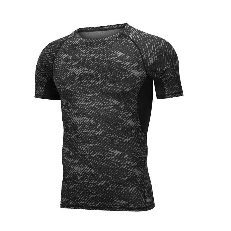 Tights Men's Fitness Clothes Sports Running Suit Basketball Training Quick-drying Clothes Men's High-elastic T-shirt Fitness Clothes
