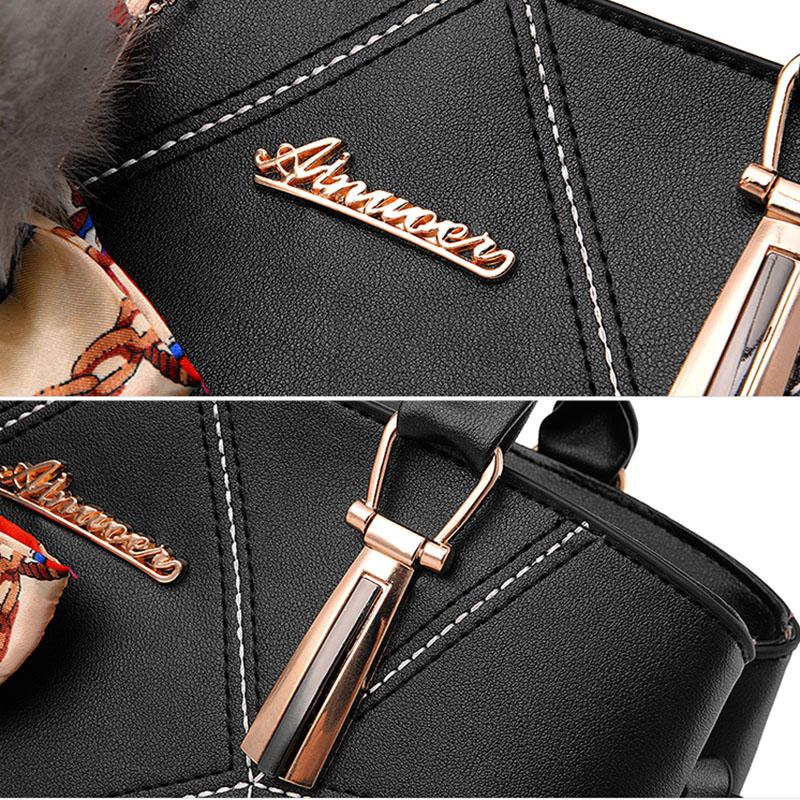 PU Leather Handbags For Women Bags Luxury Top-Handle Bags Large Capacity Personality European Style Crossbody Bag