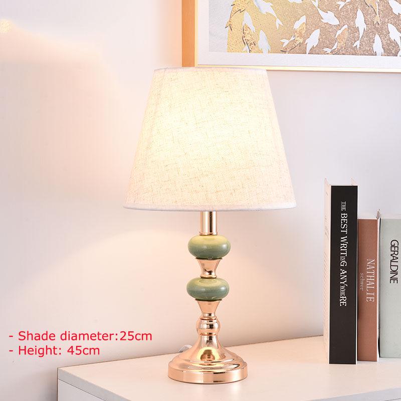 Modern Classical Fabric Crystal Desk Lights Vintage Creative Table Lamp Bedside Home Living Room