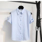 Fashion Short Set Summer Women Off-shoulder Short Sleeve Striped Shirt Loose Shorts Two-piece Suit