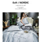 Silky Nude Sleeping Ice Silk Four-piece Set Pure Color Washed Silk Bed Sheet Duvet Cover Pillow Case Bedding