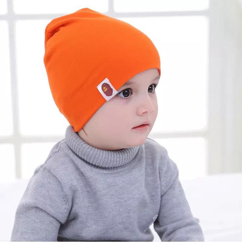 Double-layer Cotton Hats for Babys Solid Color Striped Beanie Hat Newborn Baby Spring Autumn Hat Soft Skin-friendly Sleep Cap