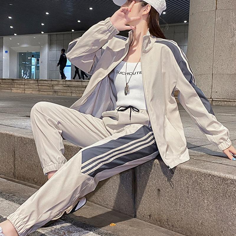 Casual Sportswear Suit Couple Gym Fitness Suit Female Autumn and Winter Loose Tooling Two-piece Yoga Suit Ladies Casual Sets