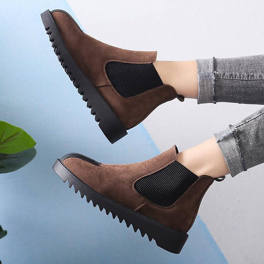 Chelsea women's boots Fashion Women Autumn Ankle Boots Patent Leather Vintage Short Boot Winter Shoe