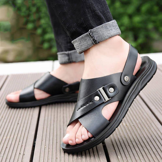 Casual Shoes Men Sandals Fashion Soft Bottom Solid Beach Sandals Men Shoes Slippers Flat Man Shoes