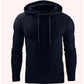 Men's Sweater Spring and Autumn Jacquard Long-sleeved Loose Fashion Hoodie Solid Color Sports Casual Jacket Trendy