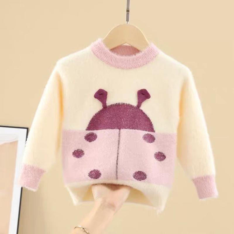 Girls Sweater Autumn and Winter Children's Knit Sweater 1-5 Years Old Baby Girl Knitwear pullover Sweater