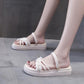 Roman Shoes Two-wear Sandals Women's Thick-soled Sandals and Slippers Lightweight Non-slip One-button Buckle Women's Simple Sandals and Slippers
