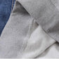 Autumn and Winter Plus Velvet Thick Plus Size Couples Wear Denim Stitching Loose and Versatile Warm and Comfortable Sweater