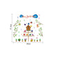 [sticker ]Tree Bird Sweet Net Wall Stickers For Kids Rooms Baby Room Nursery Bedroom Living Room Ho
