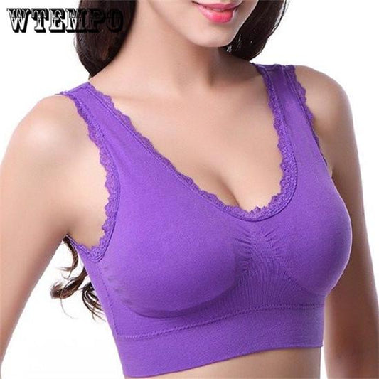 Cross Strap Back Women Sports Bra Professional Quick Dry Padded Fitness Running Gym Vest Tops