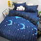 Night Sky Meteor Fashion Four-piece Bedding Men and Women Student Bed Sheet Double Dormitory Imitation Quilt Cover
