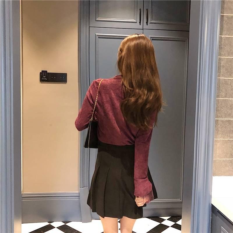 Pofulove Autumn and Winter Retro Chic Wild Stand-up Collar Net Gauze Style Slim Sexy Jacket Women