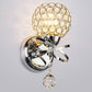 LED Crystal Wall lamp Wall  Light Creative Bedroom Bedside Wall Lamp Crystal Lights Gold/Sliver