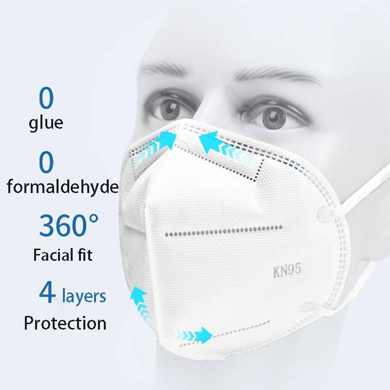 KN95 Mask Non-woven Protective Masks Dustproof Anti-fog PM2.5 Safety Breathable Disposable Mask