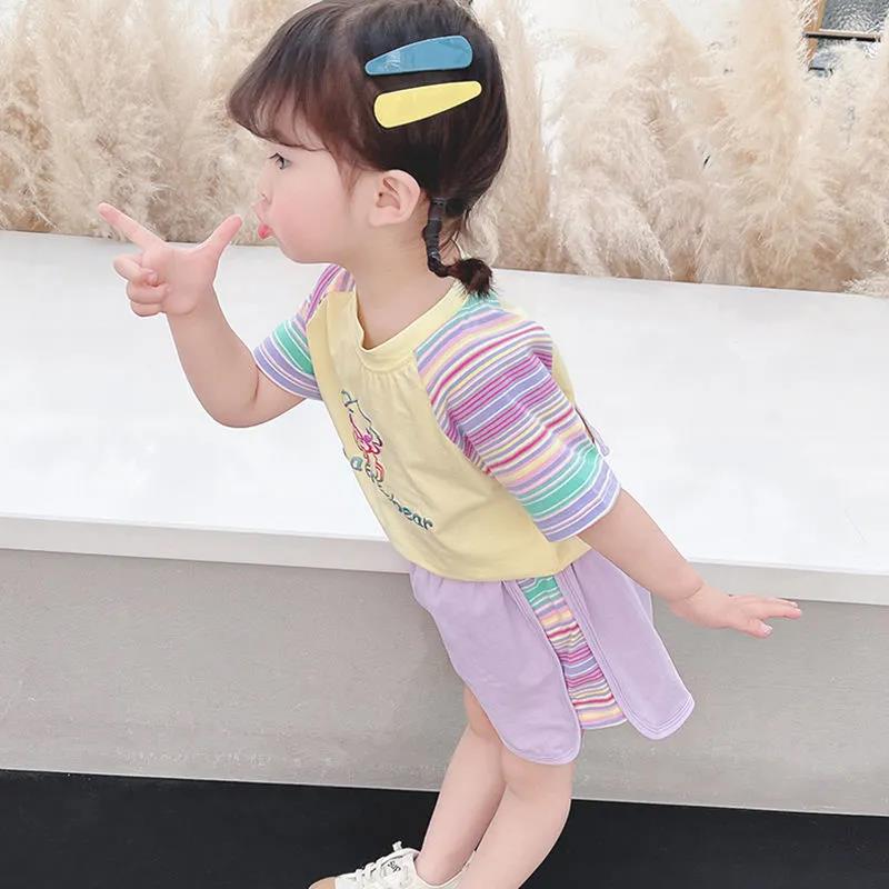 Girls' Summer Clothes Children's Summer Western Style Children's Summer Suits Female Baby Two-piece Suit