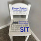3 Set Boy's Time Out Chair Sticker Child Early Education Sticker Removable Chair Decoration Sticker for Home Decoration Christmas DIY Gift for Boy