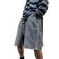 Fat Men's Plus Size Jeans Shorts Summer Retro BF Wind Loose Plus Fat Increase Fat Wide Leg Pants