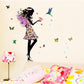 Color butterfly dream princess children kindergarten decorative wall sticker flying girls with wings