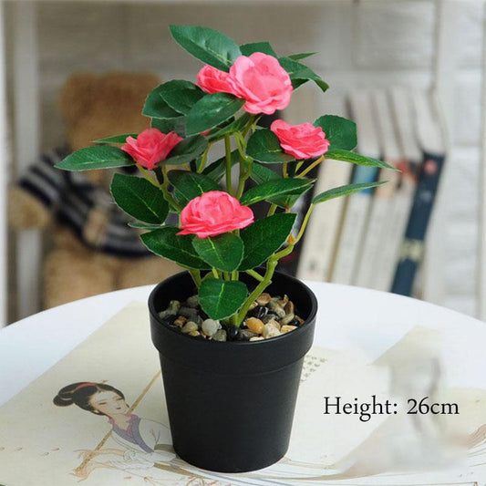 Artificial Flower Furnishings Living Room Table Decoration Floristry Plant Silk Flower Plastic Flower Small Potted Bonsai Floor Decoration