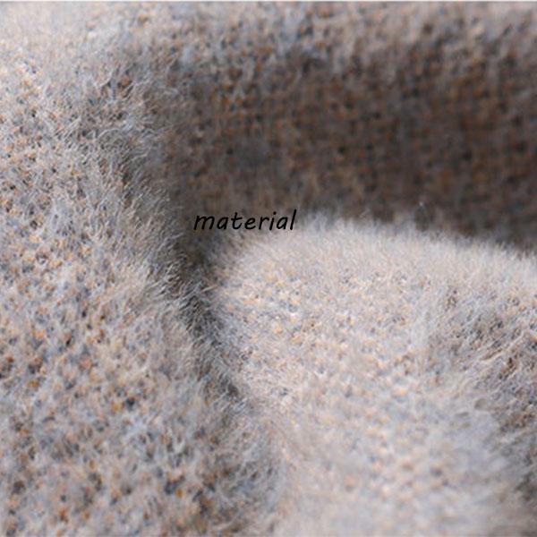 Winter High-end Imitation Mink Fur Coat All-match  Women's Mid-length Plus Cotton Slim Cardigan Plaid  Women's Loose Thick Knitted Coat