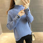 Pofulove Sweater Lady Thicken Loose Autumn Winter Turtleneck Long Sleeve Bottoming Shirt Sweet Tops