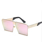 WTEMPO New Trendy Color Square Polarized Sunglasses Men Women Fashion Personality Retro Big Frame Su