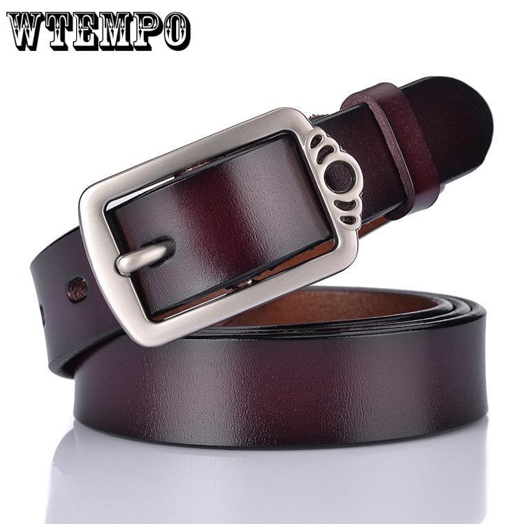 Belt Pin Buckle Ladies Leather Cow Leather Retro Versatile Belt Korean Decorative Fashion