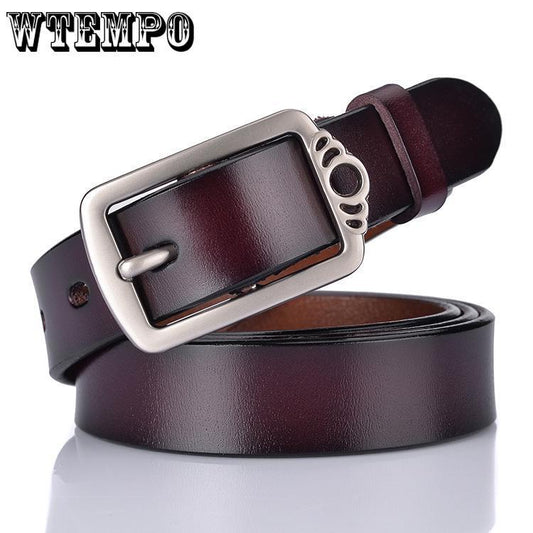 Belt Pin Buckle Ladies Leather Cow Leather Retro Versatile Belt Korean Decorative Fashion
