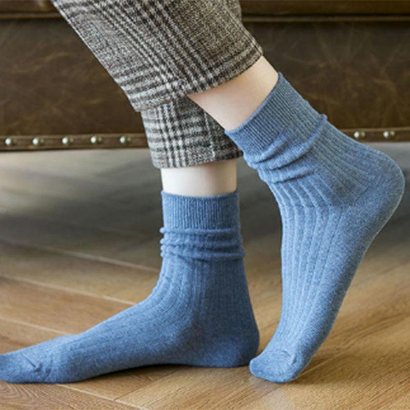 Socks Women's Korean Version of The Tube Socks Spring and Autumn Ins Tide All-match Pile Socks Cute Solid Color Women's Long Tube Stockings