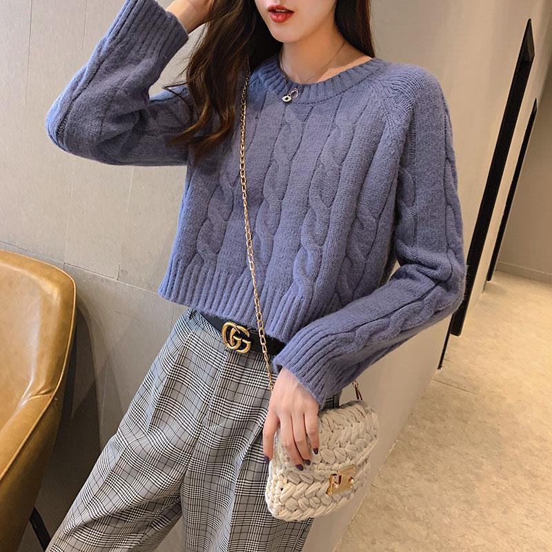 Fashion Warm Women's Sweater Autumn Winter Twist Student All-match Blouse Pullover Sweater