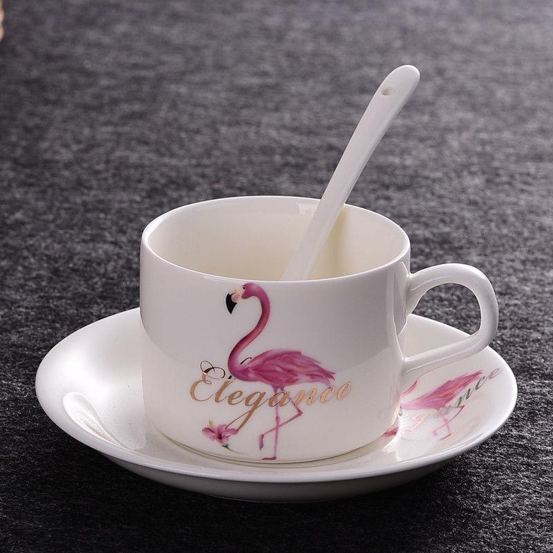 Coffee Cup British Ceramics Afternoon Tea Cup European Elegant Bone China Cup Dish Spoon