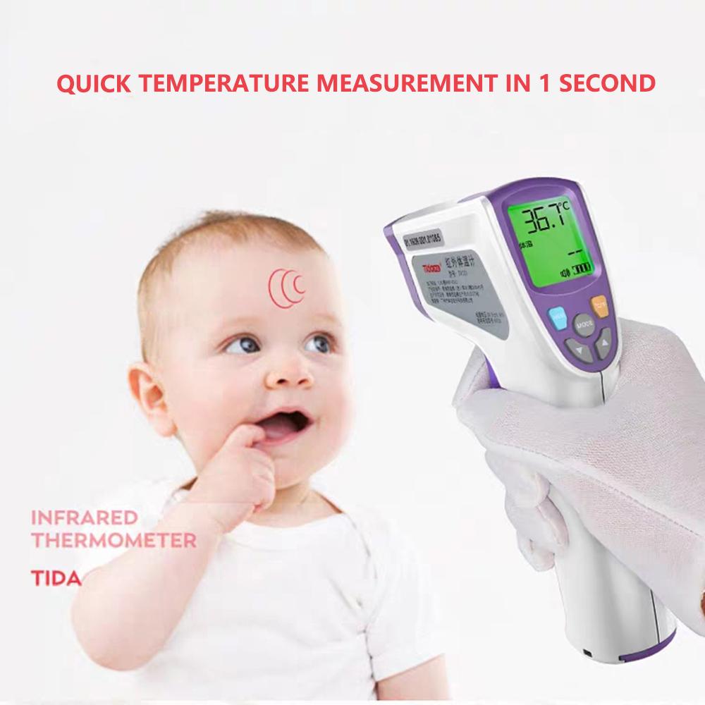 Adult Kids Digital Non-Contact Infrared Forehead Thermometer Body Temperature Measurement Device