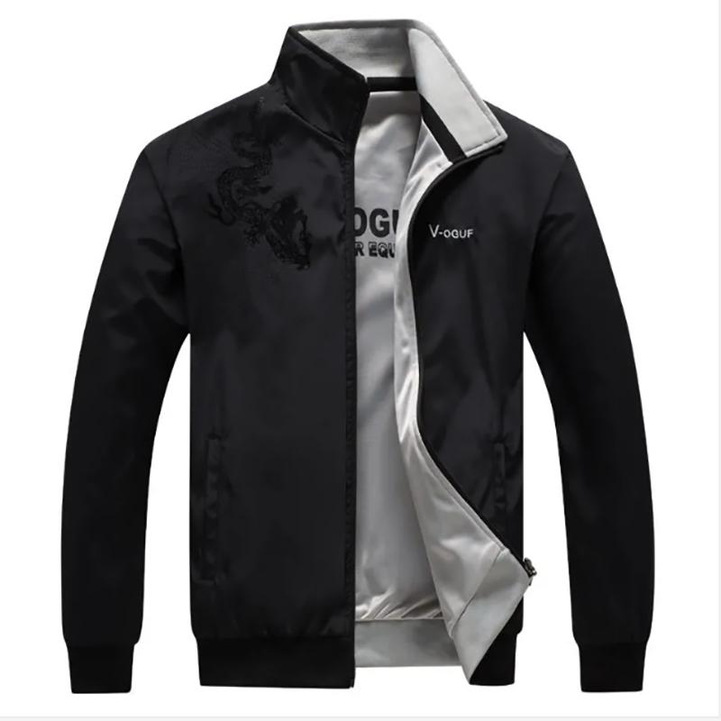 Double-sided Wear Men's Jacket Autumn Sports Casual Jacket Men's Large Size Fat Clothes Father Men's Clothing