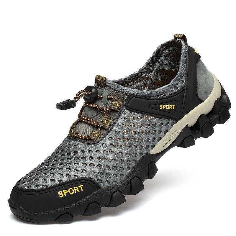 Breathable Outdoor Sports Net Shoes Men's Mesh Casual Summer Hiking Shoes Non-slip Mesh Hiking Men's Shoes