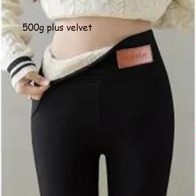 Extra-thick 800g Plus Velvet Pants Northeast Lamb Cashmere Leggings Outer Wear Women's Autumn and Winter Cold-resistant Warm Pants Cotton Trousers
