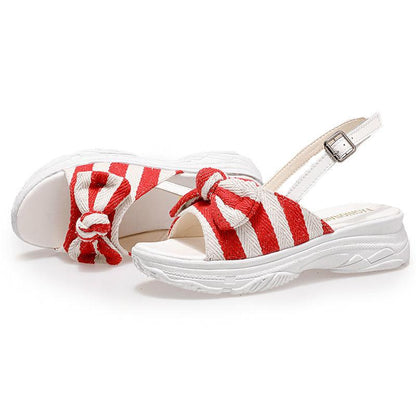 Summer Fashion Sandals Shoes Women Bow Sandals Slipper Indoor Outdoor Beach Shoes Female Slippers Plus Size