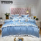 Lace Bedclothes Bed Skirt Cotton White Duvet Cover Sets Pillowcase Bedlinen Pure Cotton Satin