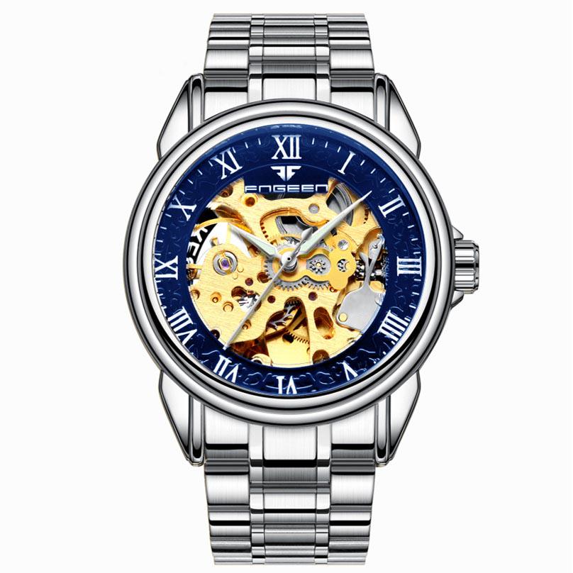 Top Brand Men Mechanical Watch Automatic Fashion Luxury Stainless Steel Male Clock