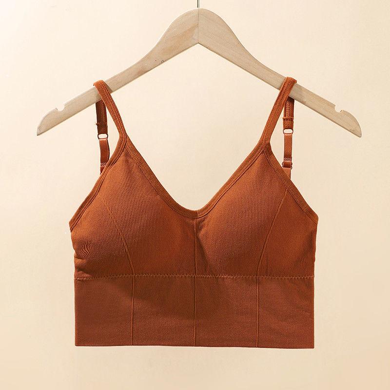 U-shaped Beautiful Back Small Suspender Belly Closing Vest Spring and Summer Bottoming Women's Underwear and Bra with Bra Cushion