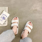Simple Slippers Women's Summer Outer Wear Flat Shoes Non-slip Wet Water Comfortable Soft Bottom Sandals Light Home Bathroom Sandals